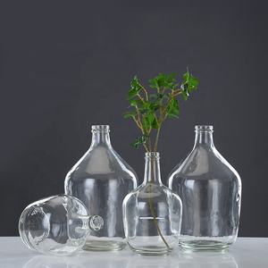 Florero de cristal de boca pequeña nórdico único de 2L y 4L para decoración del hogar - Product Image 4