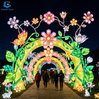 Projets clés en main de lanternes sur le thème des animaux, présentoirs lumineux personnalisés, de la conception à l'installation pour les parcs à thème
