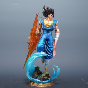 Figura de Acción de PVC de Vegetto Super Saiyan Azul de DBZ, con Cabezas Intercambiables, Manos y Piezas de Efectos Especiales, Escala <span class=keywords><strong>1</strong></span>:48 - Product Image 1