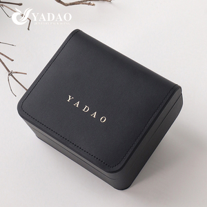 Caixa de Relógio Luxuosa YADAO em Couro PU Preto com Forro de Veludo, Embalagem Personalizada com Logo, Organizador de Joias - Product Image 2