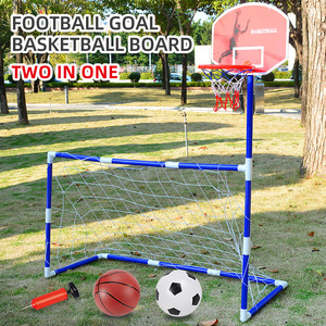 Portería de Fútbol y Canasta de Baloncesto Dos en Uno, Juguete Deportivo Infantil para Interior y Exterior, Juego Interactivo para Padres e Hijos - Product Image 1