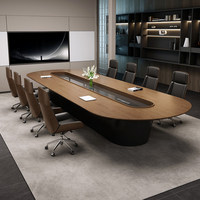 Meubles de bureau, design moderne, table de conférence en bois de luxe moderne et chaise, ensemble table et chaise de bureau
