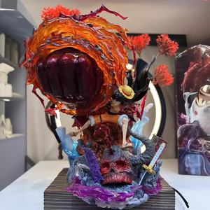 Figura de Anime de One Piece de 22 cm, Monkey D. Luffy Gear 3, Figura de Acción Hell Fire GK con Luz LED, Modelo de Anime - Product Image 3