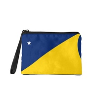 Dompet Koin & Dompet Mini Poliester Cetak Digital Bendera Tokelau, Warna Campuran, Penutup Ritsleting, untuk Perjalanan & Hadiah Promosi