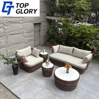 Ensemble de mobilier de jardin et de terrasse moderne, pliable, résistant aux intempéries, avec structure en aluminium, en rotin tressé, chaise longue de plage