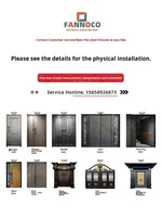 Porte de Villa Double Antidéflagrante en Aluminium Coulé, Design Postmoderne, Système de Pont Thermique, Porte à Axe Central Décalé