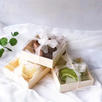 Boîte en bois personnalisée avec couvercle en plastique, boîte alimentaire carrée en bois naturel