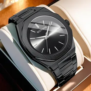 นาฬิกาข้อมือผู้ชาย BESTWIN <span class=keywords><strong>812</strong></span> รุ่นใหม่ ดีไซน์เรียบง่าย แฟชั่นทันสมัย นาฬิกาควอตซ์แท้ กันน้ำ สายสแตนเลส กระจกมิเนอรัล - Product Image 1