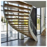 Escalier Courbé en Acier Inoxydable Prima Premium Durable pour Utilisation Intérieure Hôtels Appartements - Design Traditionnel Garantie 5 Ans