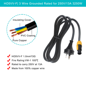 Enchufe eléctrico Cable <span class=keywords><strong>de</strong></span> extensión <span class=keywords><strong>de</strong></span> cable <span class=keywords><strong>de</strong></span> CA australiano Enchufe <span class=keywords><strong>de</strong></span> cable <span class=keywords><strong>de</strong></span> alimentación <span class=keywords><strong>de</strong></span> 3 pines macho a conector True1 - Product Image 4