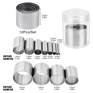 LISI 12 pièces, mini moules à pâtisserie en acier inoxydable, <span class=keywords><strong>emporte</strong></span>-pièces pour pâte polymère, outils de <span class=keywords><strong>poterie</strong></span>, boîte de rangement, certifié CE/FSC - Product Image 2