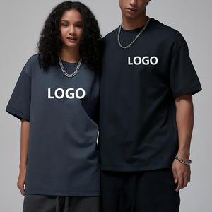 เสื้อยืดคอกลมแขนสั้นผ้าฝ้ายเจอร์ซีย์ขนาดใหญ่พิเศษ พิมพ์ลายโลโก้ด้านหน้า สไตล์ลำลองสำหรับผู้ชาย - Product Image 1