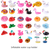 Porte-gobelet gonflable en PVC pour piscine, jouet d'eau, flamant rose, cygne, Fruit flottant, porte-gobelet