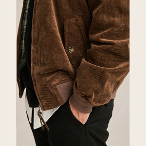 Giacca Bomber Stile Americano con Zip, <span class=keywords><strong>Abbigliamento</strong></span> <span class=keywords><strong>Vintage</strong></span> da <span class=keywords><strong>Uomo</strong></span>, in Cotone, Vestibilità Ampia, Colletto Rialzato, <span class=keywords><strong>Abbigliamento</strong></span> da Lavoro di Alta Qualità - Product Image 4