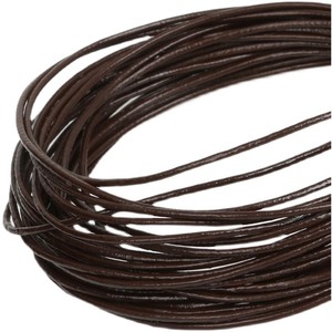 5-meter colored round faux leather rope, DIY craft <b>material</b> for making leather ropes, bracelets, necklaces, and jewelry - Product Image 5