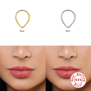 ROXI Bijoux plaqués or 18 carats, créoles argentées de 6 mm et 8 mm pour piercing nez, oreille, hélix, cartilage, tragus - Product Image 6
