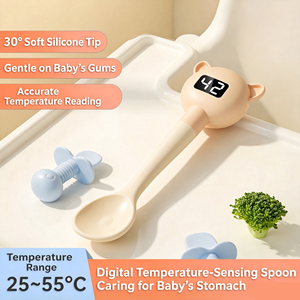 Cuchara de Silicona Suave con Diseño de Gato de Dibujos Animados, Sensible al Calor, para la Alimentación del Bebé - Product Image 2