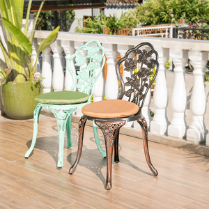 <span class=keywords><strong>2022</strong></span>การออกแบบใหม่เฟอร์นิเจอร์กลางแจ้งสำหรับสวนหล่ออลูมิเนียมร้านอาหารอาหารค่ำรุ่นเก้าอี้ตารางชุดเฟอร์นิเจอร์สวน - Product Image 4