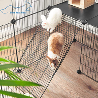 Vente flash Cage pour animaux de compagnie en métal DIY, chenil pour chien et chat, enclos détachable pour animaux de compagnie en fer, parc pour animaux de compagnie
