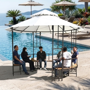 <span class=keywords><strong>Pergola</strong></span> Gonflable de Luxe Personnalisée avec Impression, en Acier, Bois et Aluminium, pour Jardin, Tailles 10x20, 12x16, 10x12, 5x8, 3x3, à Vendre - Product Image 1