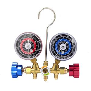 WK-536G conjunto de manômetros de latão para sistema de refrigeração HVAC, ar condicionado automático, carregador AC R134A R22 R12, conjunto de manômetros - Product Image 3