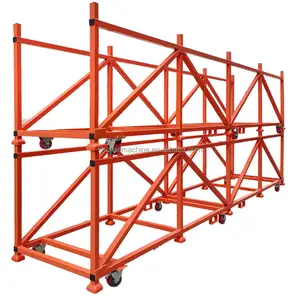 Customized 3 Layers Heavy Duty Aluminum Profile Transport Cart Outdoor With Wheels For Warehouse