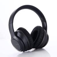 Headphone ANC BT Lipat Nyaman dengan Layar Digital, Tahan Air, Berbahan Kulit untuk Olahraga
