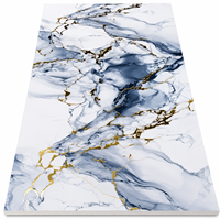 Panneau mural en marbre UV de luxe, feuille de marbre PVC haute brillance pour la décoration murale de fond de télévision dans le salon