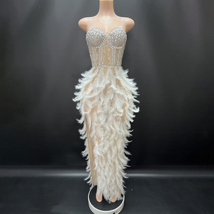 Novance Y4064 Câu Lạc Bộ Dresses Sexy Phụ Nữ Quần Áo Thanh Lịch Ăn Mặc Với Lông Đi ra ngoài Quần Áo Phụ Nữ Sexy Câu Lạc Bộ Cho Đảng - Product Image 1