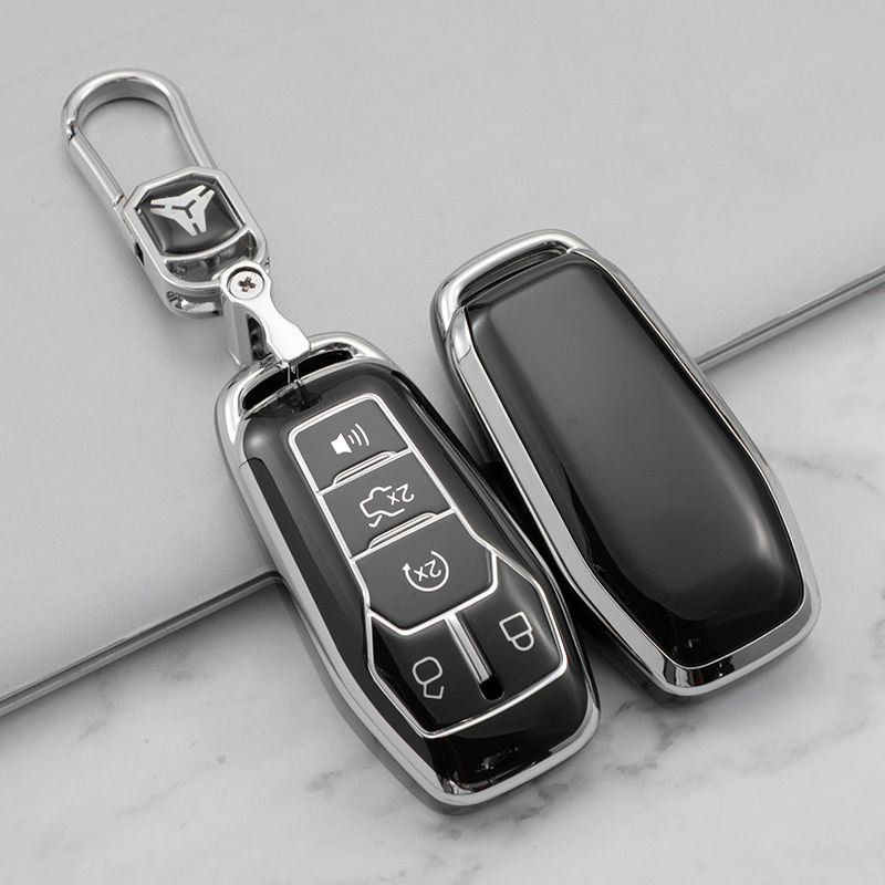 Capot 5 boutons Type-A + Porte-clés en métal-Noir