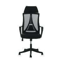 Chaise de bureau ergonomique moderne à dossier haut en maille, pivotante, avec hauteur réglable et base en maille pour mobilier de bureau administratif