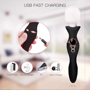 Vibratore AV a Doppio Motore con Rotazione a 360 Gradi per Punto G e Massaggio Vaginale per Masturbazione Femminile - Product Image 5