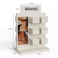 Support de présentation de bijoux en acrylique et métal personnalisable avec logo, support pour collier, boucles d'oreilles, bracelet, présentoir à colliers avec crochets