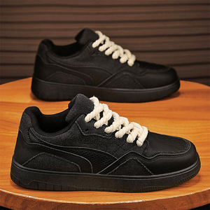 Baskets de sport décontractées pour hommes, noires, à semelle épaisse, respirantes, rehaussantes, à <span class=keywords><strong>lacets</strong></span>, style dreadlocks - Product Image 6