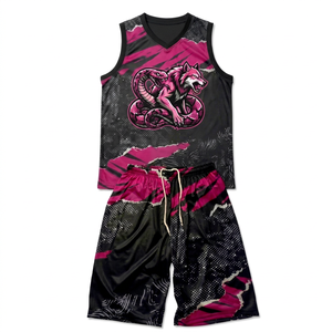 Ensemble de maillot et short de basket-ball personnalisés sublimés SIBRIN |   Concevez votre propre nom et numéro d'équipe |   100% polyester - Product Image 1