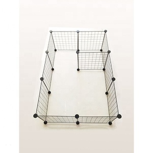 <span class=keywords><strong>DIY</strong></span> Gratis Dirakit Tiga Dimensi Logam Mesh Kandang Hewan Peliharaan Anak Anjing Kelinci Guinea Pig Kandang - Product Image 2