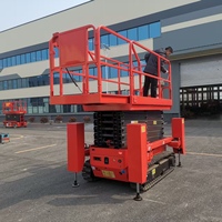 Plate-forme élévatrice à ciseaux sur chenilles automotrice mobile de 4m à 14m