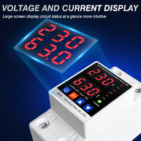 Dispositif de protection contre les surtensions et les sous-tensions JIUJI 220V, disjoncteur 40A 63A 80A 220V