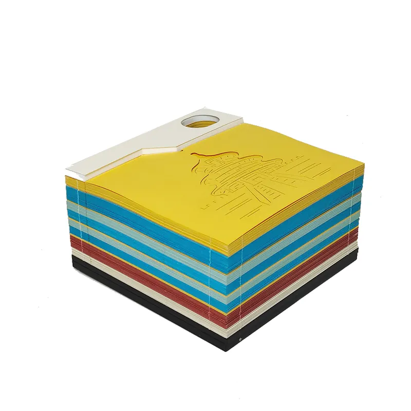 3d Memo Kubus Hoge Kwaliteit Fabriek Prijs Promotionele Memo Pad Note Kubus Voor Geschenk Briefpapier