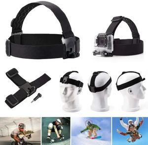 Sangle de tête pour caméra d'action, antidérapante, réglable, de haute qualité, support élastique pour GoPro/Insta360/DJI, vue à la première personne, vidéo sportive - Product Image 1