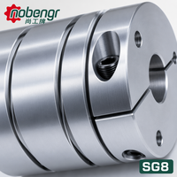 Coupleur servo rigide en alliage d'aluminium, pince à diaphragme en acier inoxydable, jeu nul, haute précision pour vis à billes, servomoteur, encodeur CNC