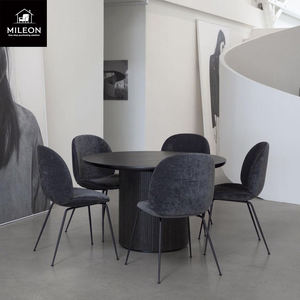 Chaise de salle à manger, restaurant, hôtel, design moderne, chaise de salle à manger coccinelle rembourrée en métal avec coussin personnalisé et confortable - Product Image 5