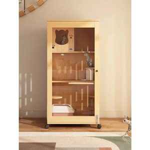 Villa pour <span class=keywords><strong>chat</strong></span> en bois, grande cage intérieure pour <span class=keywords><strong>chat</strong></span>, armoire spacieuse à trois niveaux pour <span class=keywords><strong>chat</strong></span> pour la maison - Product Image 2