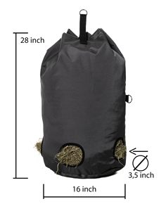 Échantillon gratuit, vente en gros, sac en filet rond en polyester confortable et lent pour l'alimentation des chevaux, sac en filet pour l'alimentation lente pour économiser du foin, bonne santé - Product Image 5