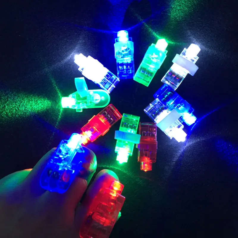 Led pesta lampu jari Led Cahaya Neon berkilau tongkat cahaya cincin Led bersinar mainan tari berkilau acara pesta perlengkapan