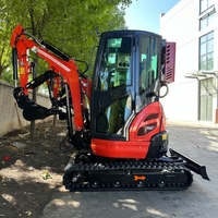 Nouvelle conception, mini-excavatrice de 0,8 tonne à 2 tonnes, 4 tonnes avec accessoires en option pour travaux de construction
