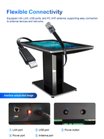 Table tactile interactive intelligente, bureau multimédia pour écran publicitaire numérique, affichage de dessins, présentation de rapports commerciaux