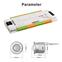 Lumière d'escalier LED V2-SETP, 32 marches, 12V 24V, RGB, télécommande avec capteur de mouvement, contrôleur LED d'escalier