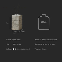 Diffuseur de parfum d'intérieur de luxe personnalisé en vente flash avec base en béton massif
