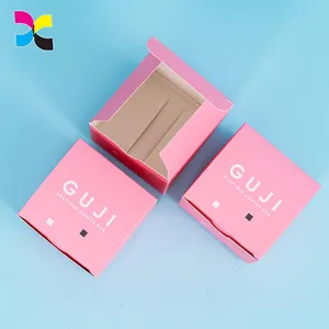 Boîtes d'expédition roses boîte-cadeau en papier rose avec estampage à chaud argenté